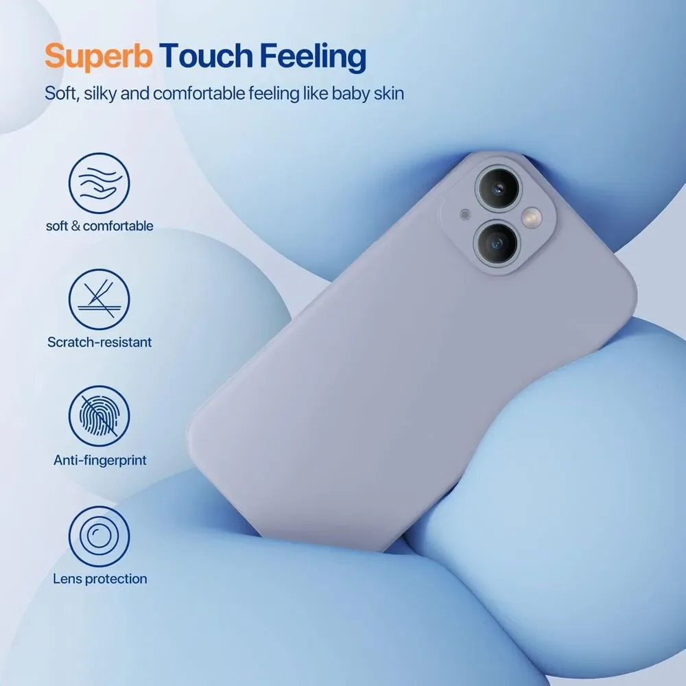 Miracase Silicone Case for iPhone 14 | Soft Microfiber Lining Drop Protection